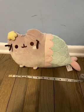 Pushers Mermaid Cat Pillow - Pastel Pink, Mint & Yellow
